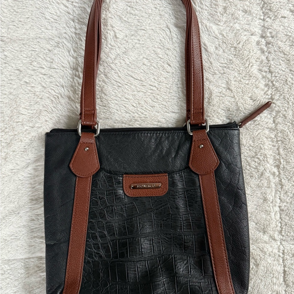 Stone & Co. Black and Brown Shoulder Bag